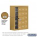 Salsbury Cell Phone Storage Locker - with Front Access Panel - 5 Door High Unit (8 Inch Deep Compartments) - 15 A Doors (14 usable) - Gold - Surface Mounted - Master Keyed Locks